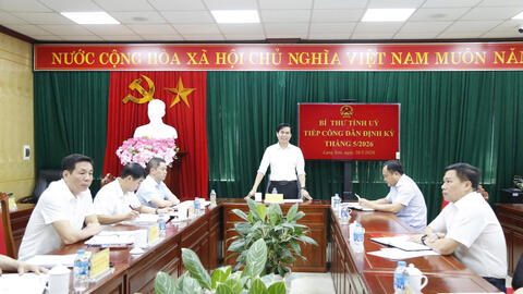 Đồng chí Bí thư Tỉnh ủy tiếp công dân định kỳ tháng 5/2026